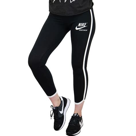 schwarze nike jogginghose mit weißen streifen|Damen Schwarz Hosen .